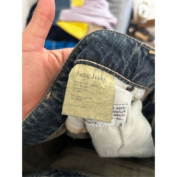 Acne Women's Size 26/34 Hex Blur Skinny Jeans Classic Staple Nostalgic - Picture 16 of 16